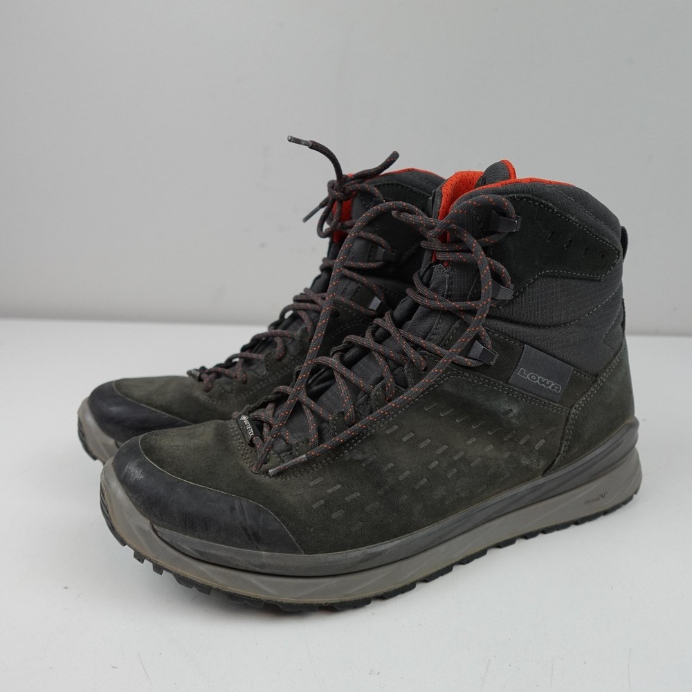 Lowa Malta GTX Mid Boots Mens Size 9.5 Gray Gore Tex Waterproof Hiking Winter